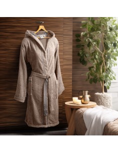 Beauty Home Μπουρνούζι με κουκούλα Art 3422 Μπεζ S