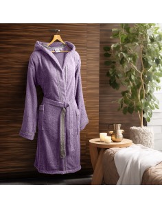 Beauty Home Μπουρνούζι με κουκούλα Art 3425 Λιλά S