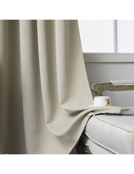 Beauty Home Κουρτίνα Blackout σκίασης με 8 κρίκους Ideal Art 8400 140x270 Άμμου Beauty Home Κουρτίνα Blackout σκίασης με 8 κρίκους Ideal Art 8400 140x270 Άμμου