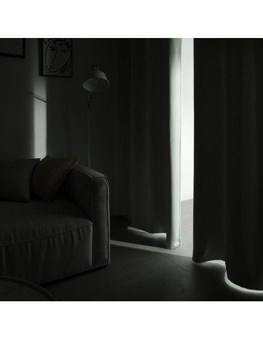 Beauty Home Κουρτίνα Blackout σκίασης με 8 κρίκους Ideal Art 8400 140x270 Σιέλ
