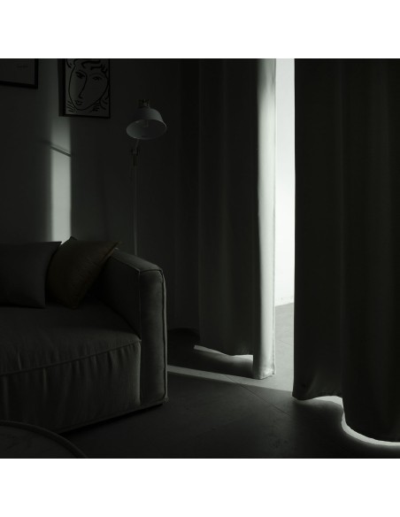 Beauty Home Κουρτίνα Blackout σκίασης με 8 κρίκους Ideal Art 8400 140x270 Σιέλ