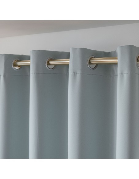 Beauty Home Κουρτίνα Blackout σκίασης με 8 κρίκους Ideal Art 8400 140x270 Σιέλ