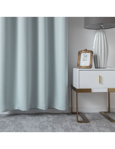 Beauty Home Κουρτίνα Blackout σκίασης με 8 κρίκους Ideal Art 8400 140x270 Σιέλ