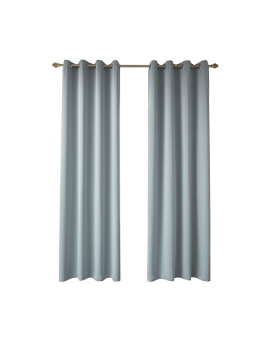 Beauty Home Κουρτίνα Blackout σκίασης με 8 κρίκους Ideal Art 8400 140x270 Σιέλ