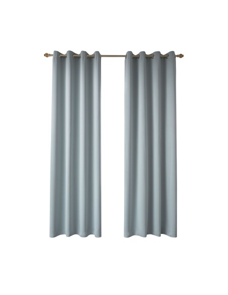 Beauty Home Κουρτίνα Blackout σκίασης με 8 κρίκους Ideal Art 8400 140x270 Σιέλ