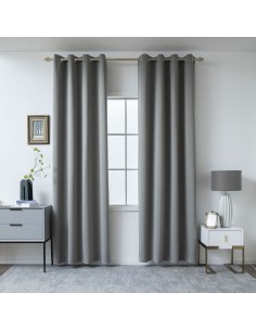 Beauty Home Κουρτίνα Blackout σκίασης με 8 κρίκους Art Ideal 8400 140x270 Ανθρακίτης