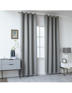 Beauty Home Κουρτίνα Blackout σκίασης με 8 κρίκους Art Ideal 8400 140x270 Ανθρακίτης 2