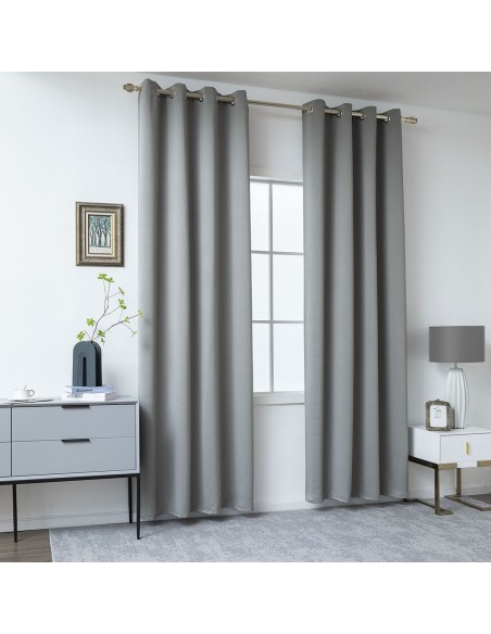 Beauty Home Κουρτίνα Blackout σκίασης με 8 κρίκους Art Ideal 8400 140x270 Ανθρακίτης Beauty Home Κουρτίνα Blackout σκίασης με 8 κρίκους Art Ideal 8400 140x270 Ανθρακίτης