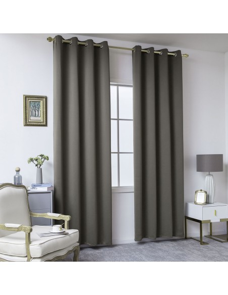 Beauty Home Κουρτίνα Blackout σκίασης με 8 κρίκους Ideal Art 8400 140x270 Καφέ Beauty Home Κουρτίνα Blackout σκίασης με 8 κρίκους Ideal Art 8400 140x270 Καφέ