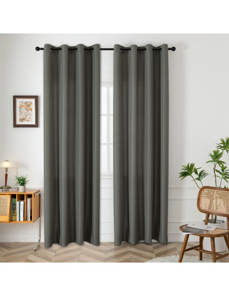 Beauty Home Κουρτίνα μεσαίας σκίασης με 8 μεταλλικούς κρίκους Effect Art 8443 140x270 Ανθρακί Beauty Home Κουρτίνα μεσαίας σκίασης με 8 μεταλλικούς κρίκους Effect Art 8443 140x270 Ανθρακί