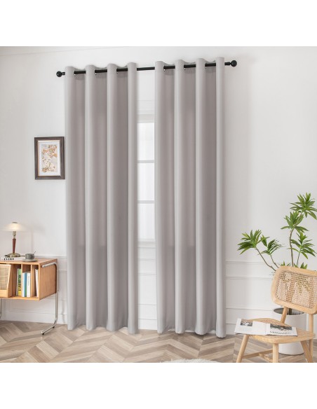 Beauty Home Κουρτίνα μεσαίας σκίασης με 8 μεταλλικούς κρίκους Effect Art 8443 140x270 Ασημί Beauty Home Κουρτίνα μεσαίας σκίασης με 8 μεταλλικούς κρίκους Effect Art 8443 140x270 Ασημί