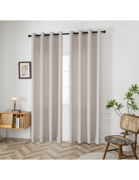 Beauty Home Κουρτίνα μεσαίας σκίασης με 8 μεταλλικούς κρίκους Effect Art 8443 140x270 Εκρού Beauty Home Κουρτίνα μεσαίας σκίασης με 8 μεταλλικούς κρίκους Effect Art 8443 140x270 Εκρού