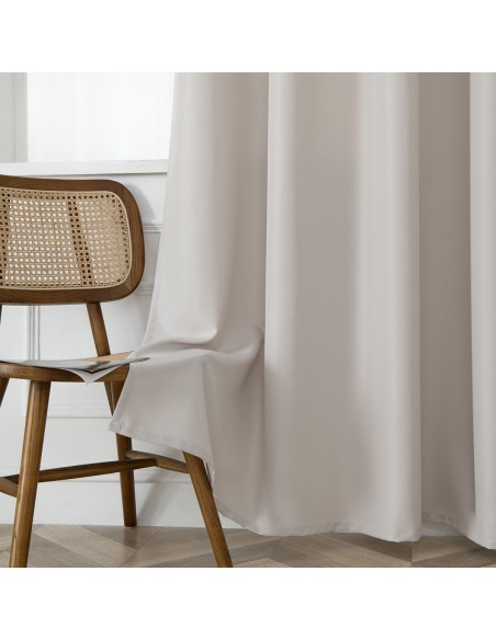 Beauty Home Κουρτίνα μεσαίας σκίασης με 8 μεταλλικούς κρίκους Effect Art 8443 140x270 Εκρού Beauty Home Κουρτίνα μεσαίας σκίασης με 8 μεταλλικούς κρίκους Effect Art 8443 140x270 Εκρού