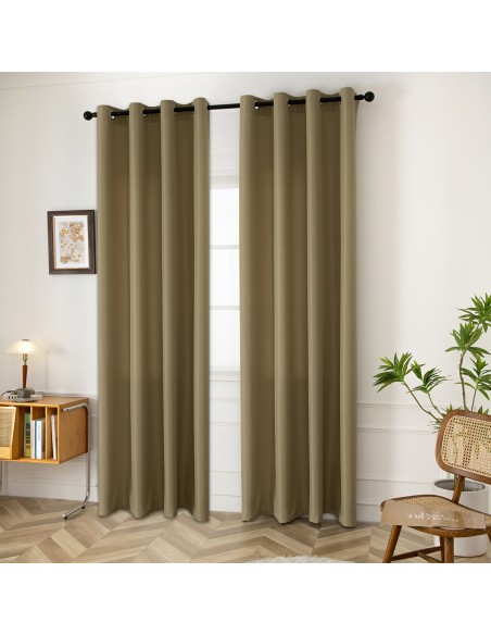 Beauty Home Κουρτίνα μεσαίας σκίασης με 8 μεταλλικούς κρίκους Effect Art 8443 140x270 Λαδί Beauty Home Κουρτίνα μεσαίας σκίασης με 8 μεταλλικούς κρίκους Effect Art 8443 140x270 Λαδί