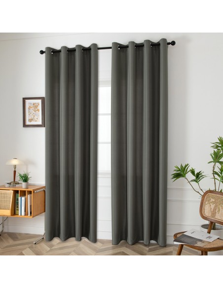 Beauty Home Ύφασμα κουρτίνας με το μέτρο μεσαίας σκίασης Effect Art 8443 Φ320 Ανθρακί