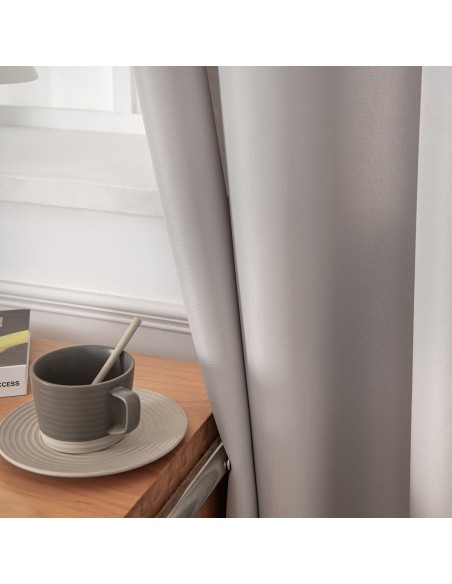 Beauty Home Ύφασμα κουρτίνας με το μέτρο μεσαίας σκίασης Effect Art 8443 Φ320 Ασημί