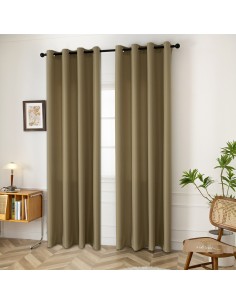 Beauty Home Ύφασμα κουρτίνας με το μέτρο μεσαίας σκίασης Effect Art 8443 Φ320 Λαδί 2
