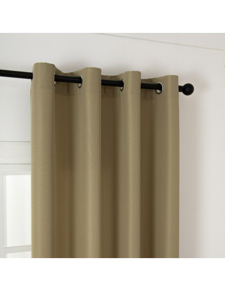 Beauty Home Ύφασμα κουρτίνας με το μέτρο μεσαίας σκίασης Effect Art 8443 Φ320 Λαδί