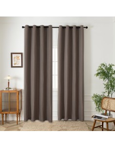 Beauty Home Ύφασμα κουρτίνας με το μέτρο Blackout jacquard σκίασης Glare Art 8444 Φ280 Μόκα