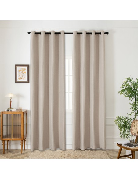 Beauty Home Ύφασμα κουρτίνας με το μέτρο Blackout jacquard σκίασης Glare Art 8444 Φ280 Μπεζ