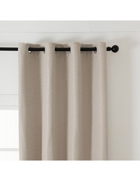 Beauty Home Ύφασμα κουρτίνας με το μέτρο Blackout jacquard σκίασης Glare Art 8444 Φ280 Μπεζ