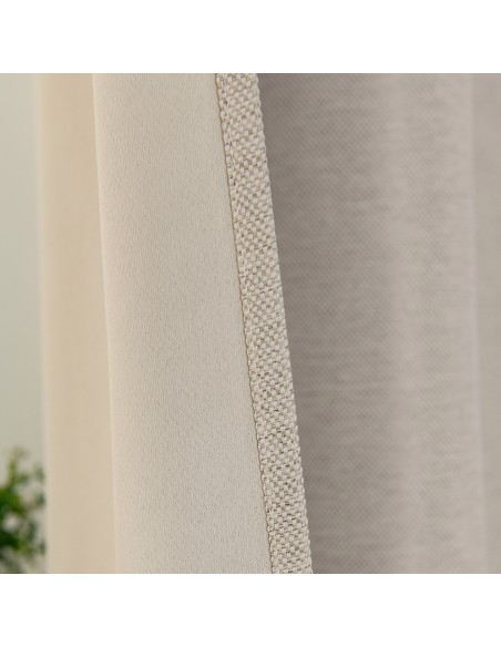 Beauty Home Ύφασμα κουρτίνας με το μέτρο Blackout jacquard σκίασης Glare Art 8444 Φ280 Μπεζ