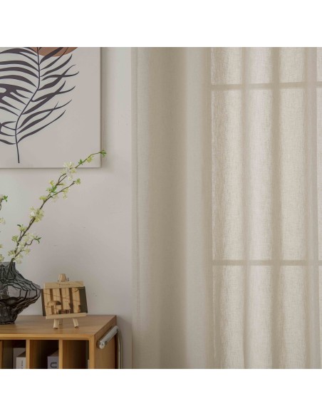 Beauty Home Κουρτίνα γάζα μονόχρωμη με 8 μεταλλικούς κρίκους Fit Art 8447 140x270 Μπεζ Beauty Home Κουρτίνα γάζα μονόχρωμη με 8 μεταλλικούς κρίκους Fit Art 8447 140x270 Μπεζ
