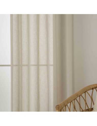 Beauty Home Κουρτίνα γάζα μονόχρωμη με 8 μεταλλικούς κρίκους Fit Art 8447 140x270 Μπεζ Beauty Home Κουρτίνα γάζα μονόχρωμη με 8 μεταλλικούς κρίκους Fit Art 8447 140x270 Μπεζ