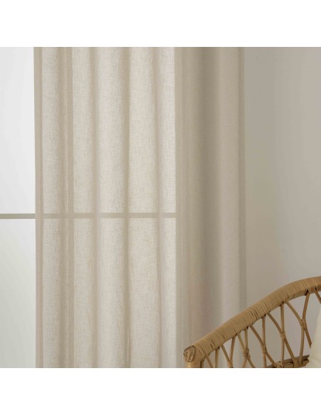 Beauty Home Κουρτίνα γάζα μονόχρωμη με 8 μεταλλικούς κρίκους Fit Art 8447 140x270 Μπεζ Beauty Home Κουρτίνα γάζα μονόχρωμη με 8 μεταλλικούς κρίκους Fit Art 8447 140x270 Μπεζ