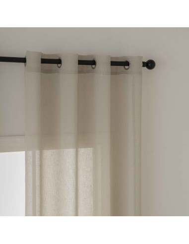 Beauty Home Κουρτίνα γάζα μονόχρωμη με 8 μεταλλικούς κρίκους Fit Art 8447 140x270 Μπεζ Beauty Home Κουρτίνα γάζα μονόχρωμη με 8 μεταλλικούς κρίκους Fit Art 8447 140x270 Μπεζ