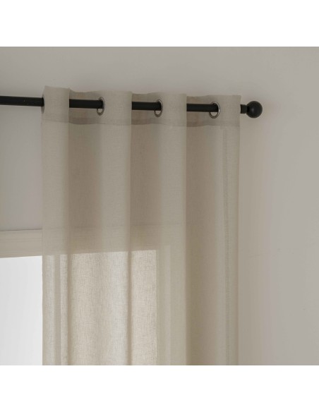 Beauty Home Κουρτίνα γάζα μονόχρωμη με 8 μεταλλικούς κρίκους Fit Art 8447 140x270 Μπεζ Beauty Home Κουρτίνα γάζα μονόχρωμη με 8 μεταλλικούς κρίκους Fit Art 8447 140x270 Μπεζ