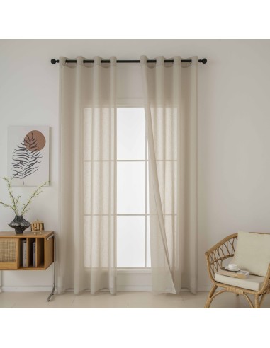 Beauty Home Κουρτίνα γάζα μονόχρωμη με 8 μεταλλικούς κρίκους Fit Art 8447 140x270 Μπεζ Beauty Home Κουρτίνα γάζα μονόχρωμη με 8 μεταλλικούς κρίκους Fit Art 8447 140x270 Μπεζ