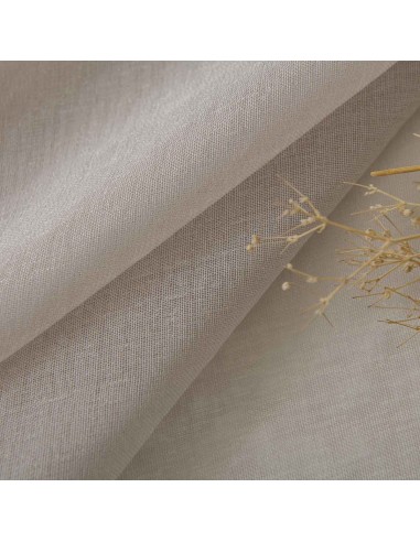 Beauty Home Κουρτίνα γάζα μονόχρωμη με 8 μεταλλικούς κρίκους Sharp Art 8448 140x270 Άμμου