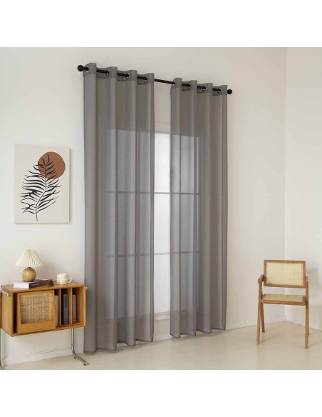 Beauty Home Κουρτίνα γάζα μονόχρωμη με 8 μεταλλικούς κρίκους Sharp Art 8448 140x270 Μπεζ Beauty Home Κουρτίνα γάζα μονόχρωμη με 8 μεταλλικούς κρίκους Sharp Art 8448 140x270 Μπεζ