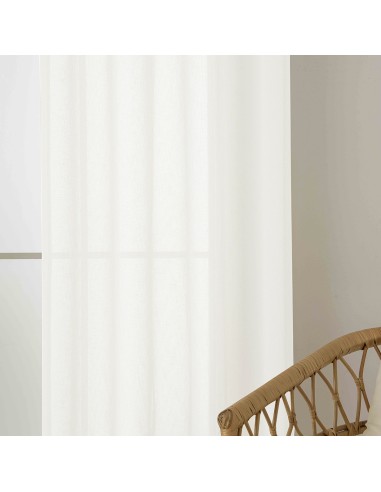 Beauty Home Κουρτίνα γάζα μονόχρωμη με 8 μεταλλικούς κρίκους Fit Art 8447 140x270 Εκρού Beauty Home Κουρτίνα γάζα μονόχρωμη με 8 μεταλλικούς κρίκους Fit Art 8447 140x270 Εκρού