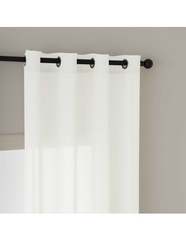 Beauty Home Κουρτίνα γάζα μονόχρωμη με 8 μεταλλικούς κρίκους Fit Art 8447 140x270 Εκρού Beauty Home Κουρτίνα γάζα μονόχρωμη με 8 μεταλλικούς κρίκους Fit Art 8447 140x270 Εκρού