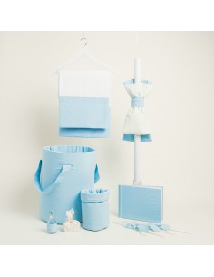 Beauty Home ΣΕΤ ΒΑΠΤΙΣΗΣ ΜΟΝΟΧΡΩΜΟ PREMIUM ΓΑΛΑΖΙΟ  Γαλάζιο ΣΕΤ 6 ΤΕΜΑΧΙΩΝ