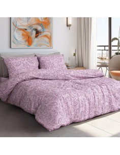 Beauty Home Σετ σεντόνια υπέρδιπλα με λάστιχο Aelia Art 12257 170x200+30 Λιλά