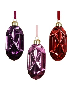 Beauty Home Γυάλινο Στολίδι 5 x 2.5 x 11 cm  Λιλά