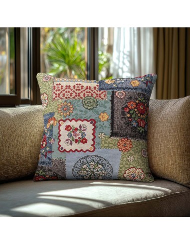 Beauty Home Μαξιλαροθήκη Folklore Jeans Patch   40 x 40 cm