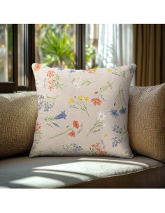 Beauty Home ΜΑΞΙΛΑΡΟΘΗΚΗ ΑΛΠΙΚΑ ΠΟΛΥΧΡΩΜΑ ΦΥΤΑ   45 x 45 cm