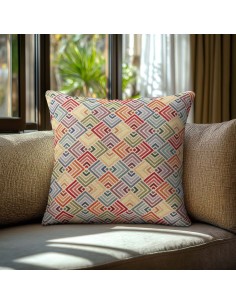 Beauty Home Μαξιλαροθήκη ΣΤΟΦΑ ΔΙΑΜΑΝΤΙΑ ΠΟΛΥΧΡΩΜΑ   45 x 45 cm