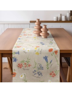 Beauty Home ΡΑΝΝΕΡ ΑΛΠΙΚΑ ΠΟΛΥΧΡΩΜΑ ΦΥΤΑ   32 cm x 1