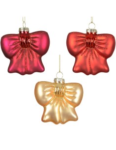 Beauty Home Γυάλινο Φιόγκος 8.2cm x 3.9cm x 8.5cm  Κόκκινο