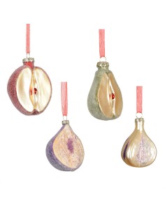 Beauty Home Γυάλινο Στολίδι 7.5 x 4.8 x 8 cm      Μήλο