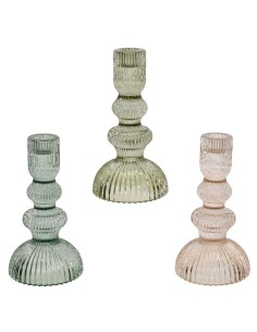 Beauty Home Κηροπήγιο Γυάλινο 9.5cm x 17.5 cm  Πράσινο