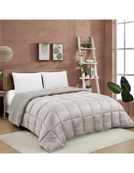 ΚΟΥΒΕΡΤΟΠΑΠΛΩΜΑ ΥΠΕΡΔΙΠΛΟ SHELBY GREIGE (220X240) ΚΟΥΒΕΡΤΟΠΑΠΛΩΜΑ ΥΠΕΡΔΙΠΛΟ SHELBY GREIGE (220X240)