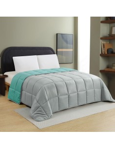 ΠΑΠΛΩΜΑ ΥΠΕΡΔΙΠΛΟ BROOKLYN GREY/PETROL (220X240)