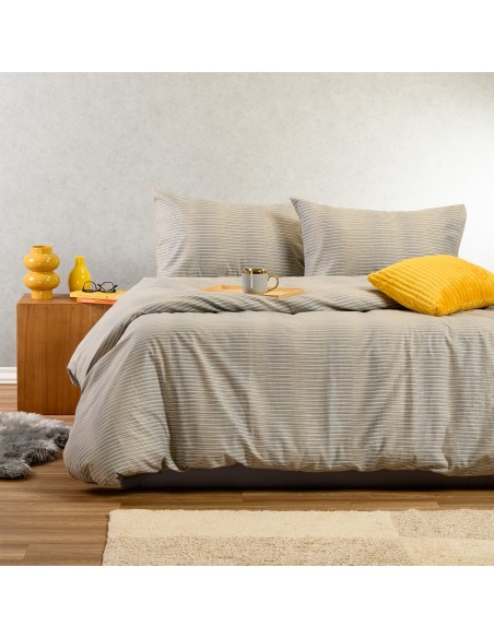 ΣΕΤ ΣΕΝΤΟΝΙΑ ΦΑΝΕΛΕΝΙΑ KING SIZE TRINITY GREY (270X260)