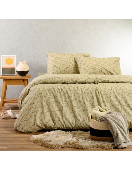 ΣΕΤ ΣΕΝΤΟΝΙΑ ΦΑΝΕΛΕΝΙΑ KING SIZE POPPY PASTEL OLIVE (270X260)